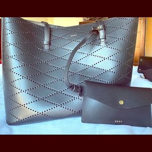 DKNY Marley Diamond Perforated Lg Tote